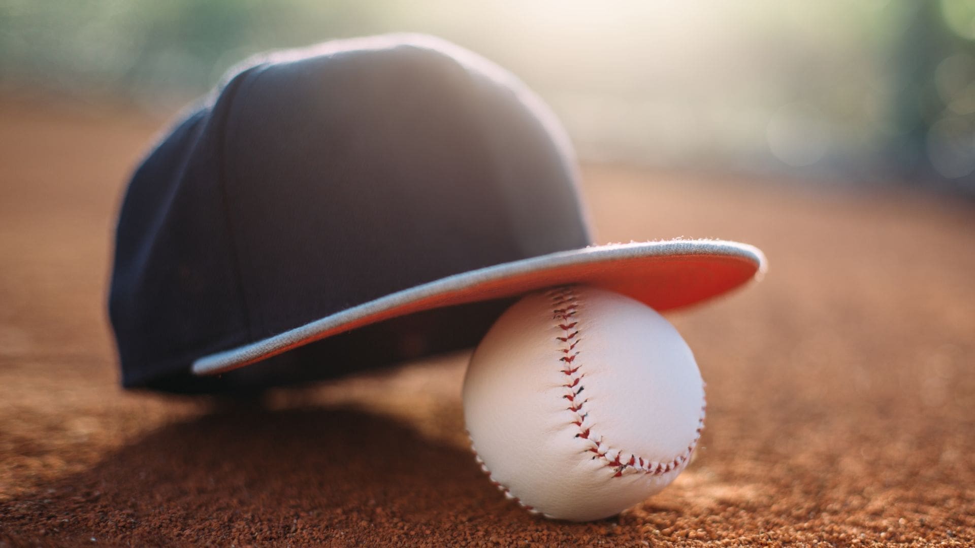 Baseball cap and ball